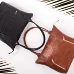 Navy Structured Tote Bag — Look 1