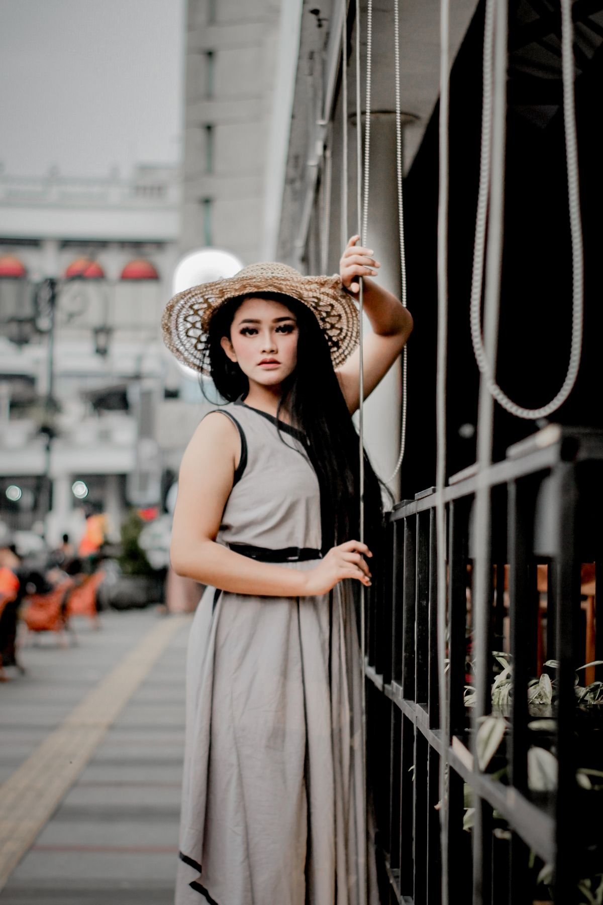Celeste Satin Slip Dress — Look 1