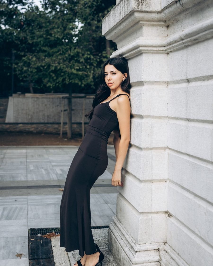Luna Printed Maxi Dress — Look 1