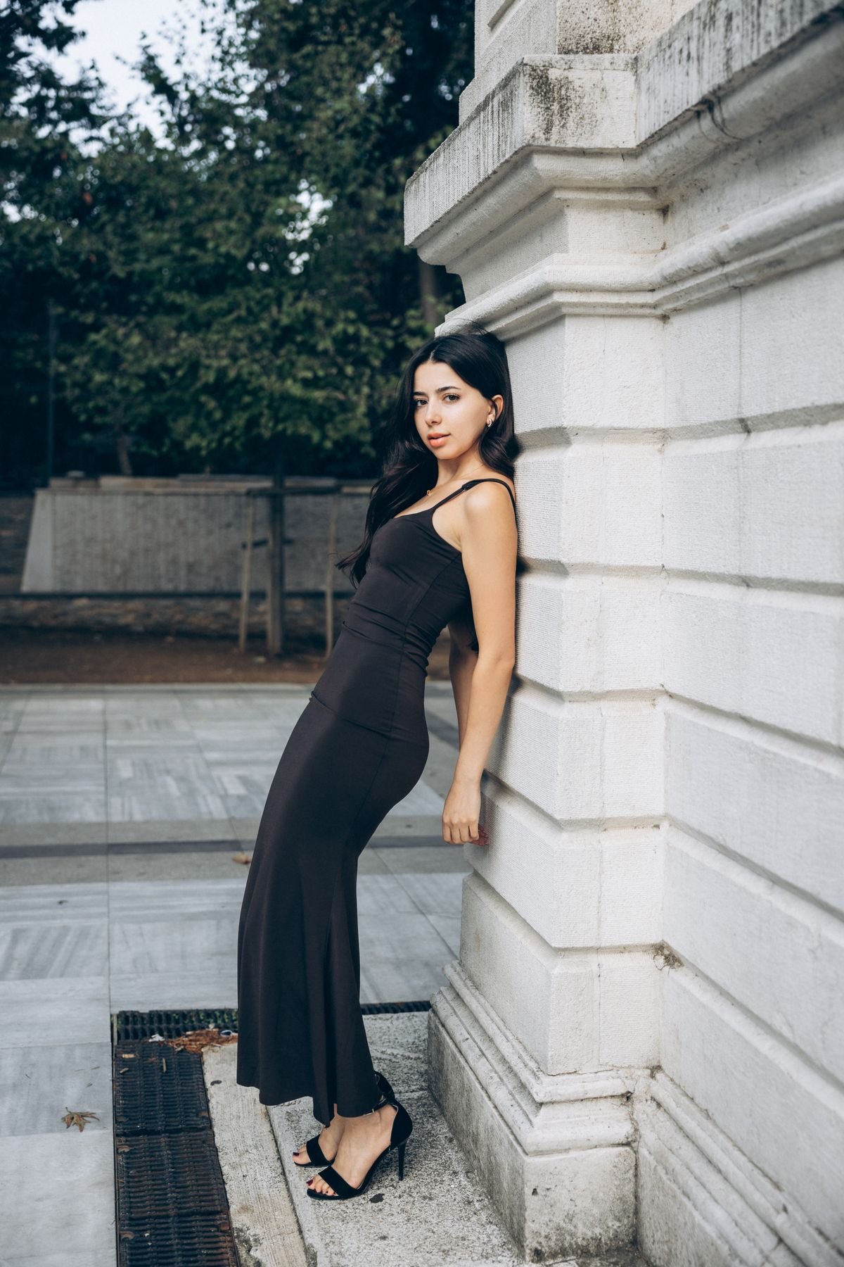 Luna Printed Maxi Dress — Look 1